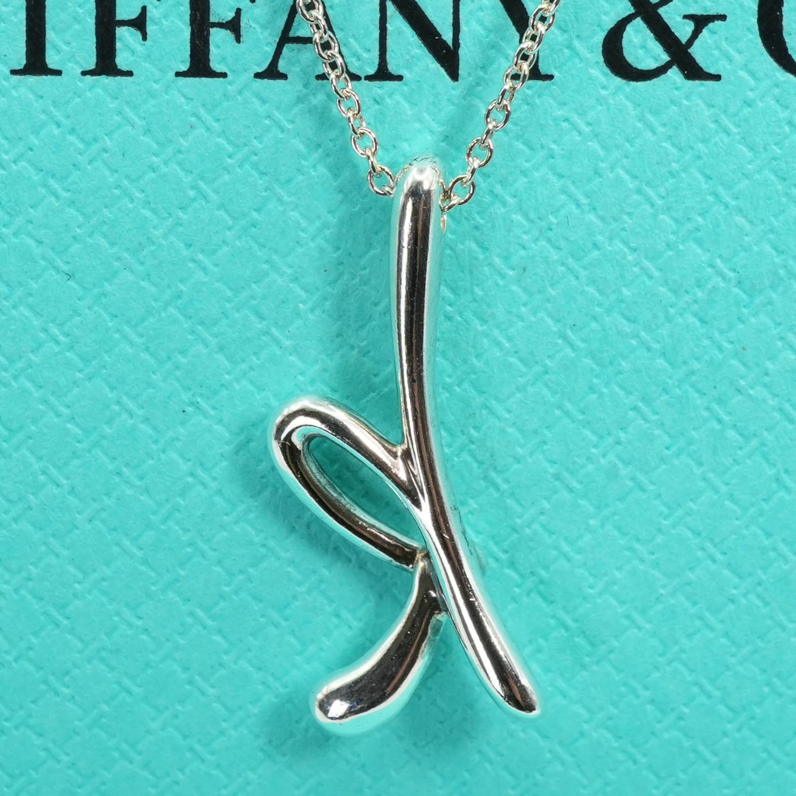 極美品 注文 ティファニー イニシャル K シルバー ペンダント/25-2424