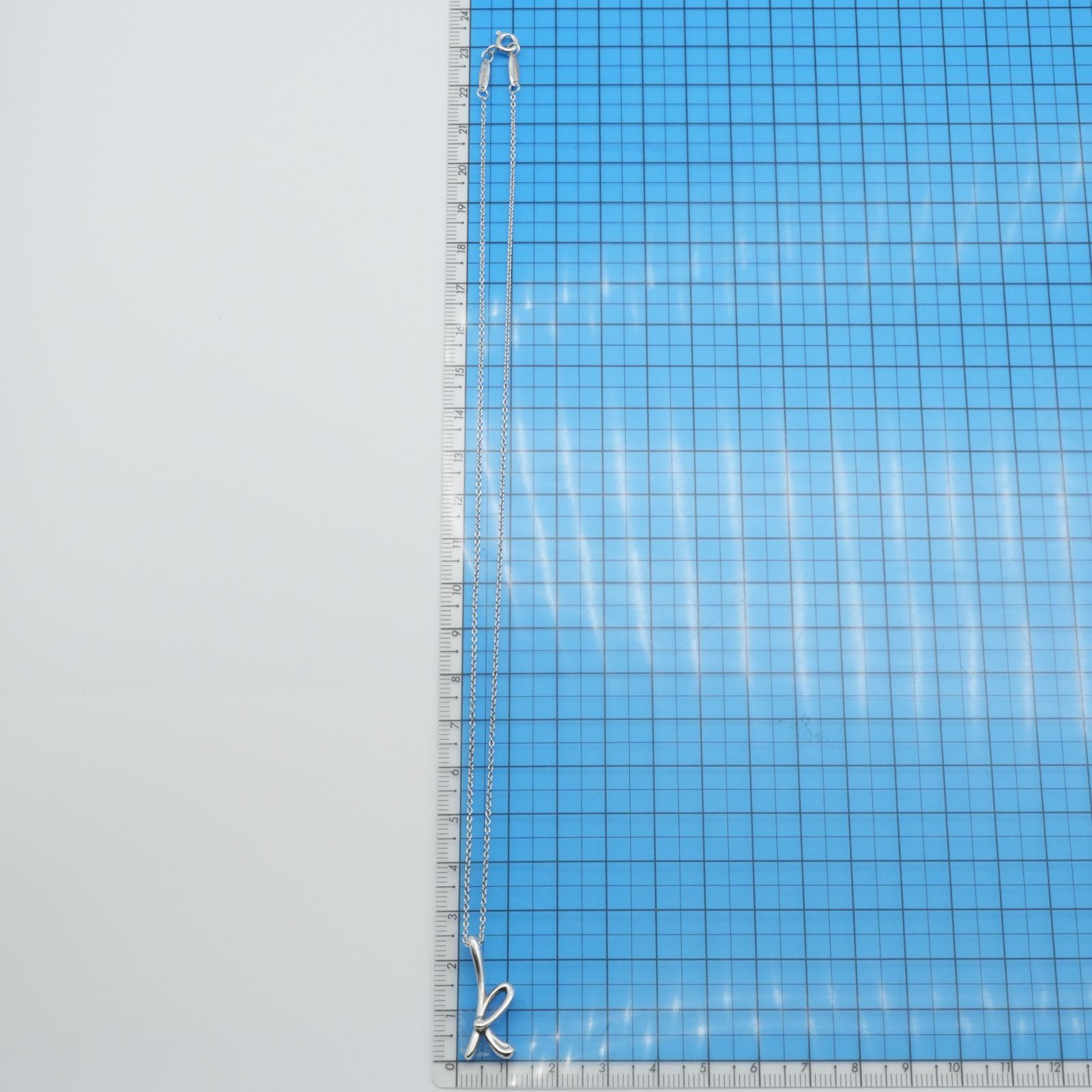 極美品 注文 ティファニー イニシャル K シルバー ペンダント/25-2424