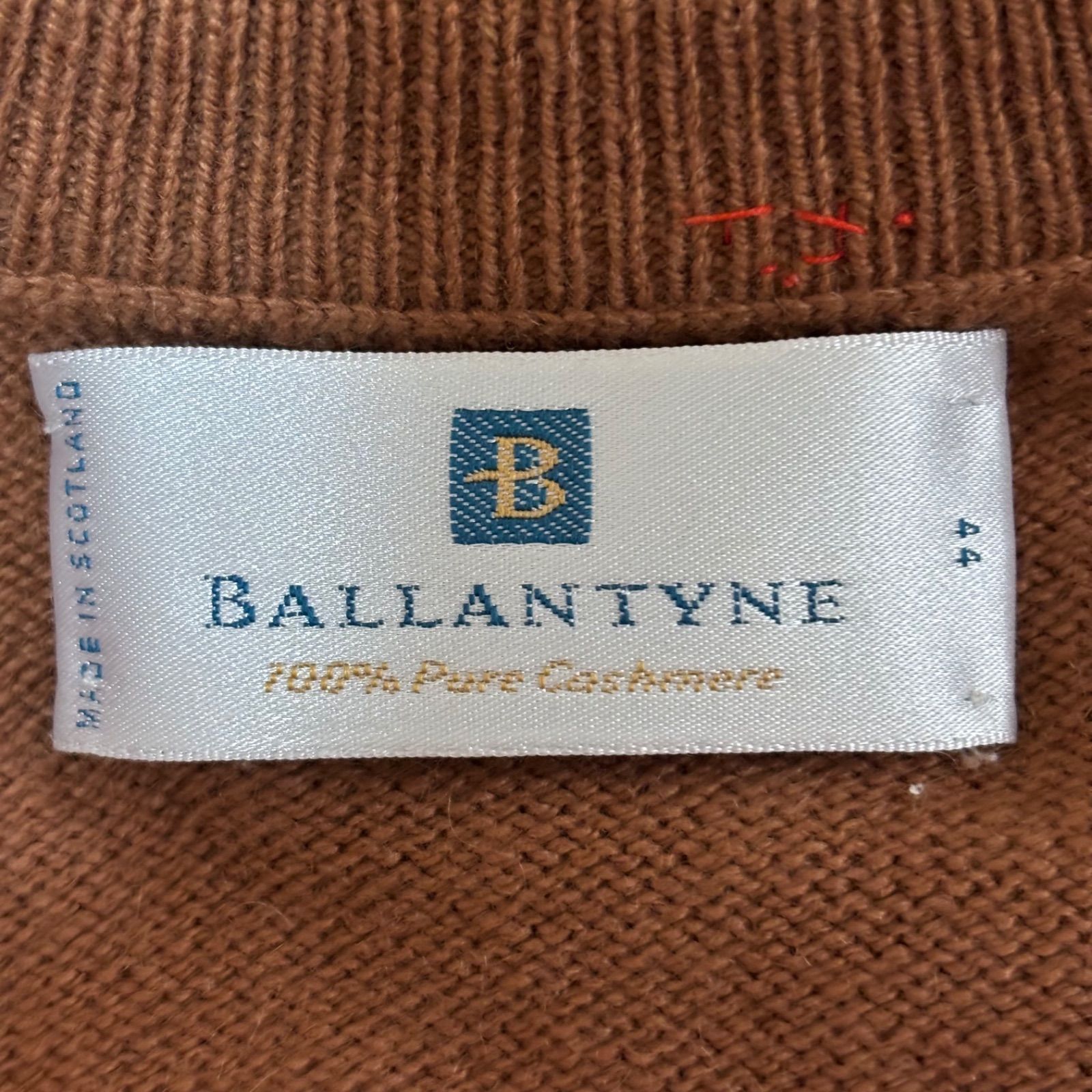 ZM1694 BALLANTYNE バランタイン 100％カシミヤ Vネックニット