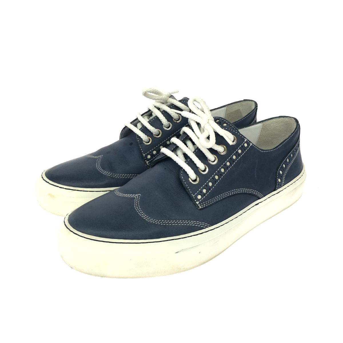 専用　新品　JIMMY CHOO ジミーチュウ　ネイビー スニーカー JIMMY CHOO ジミーチュウ スニーカー 表記サイズ:42 レザー ネイビー