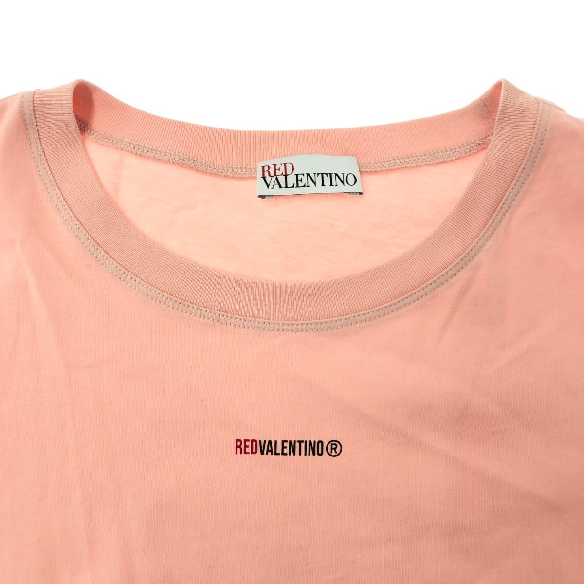RED VALENTINO レッド ボートネック ドット 半袖Tシャツ レッド 