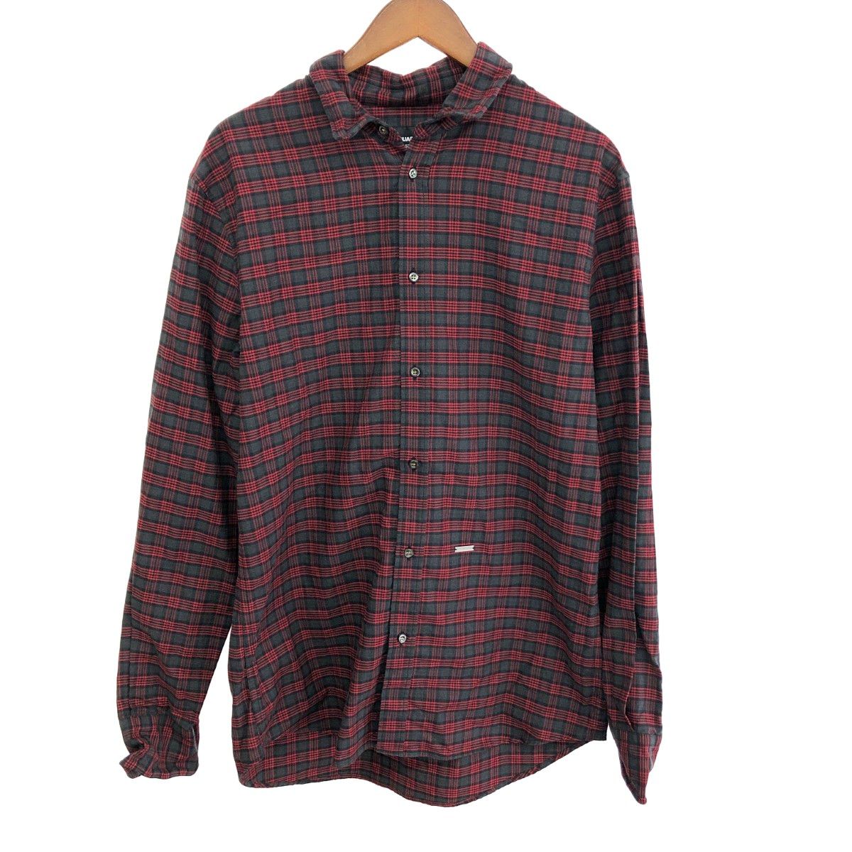 Dsquared2 ディースクエアード ワイヤー入りチェックシャツ サイズ:52 