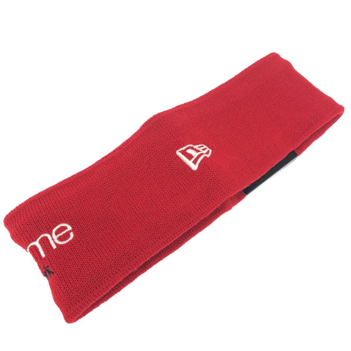 Supreme 赤 ヘッドバンド NEW ERA コラボ SUPREME シュプリーム ヘッドバンド/ニューエラコラボ 15AW/クラシック
