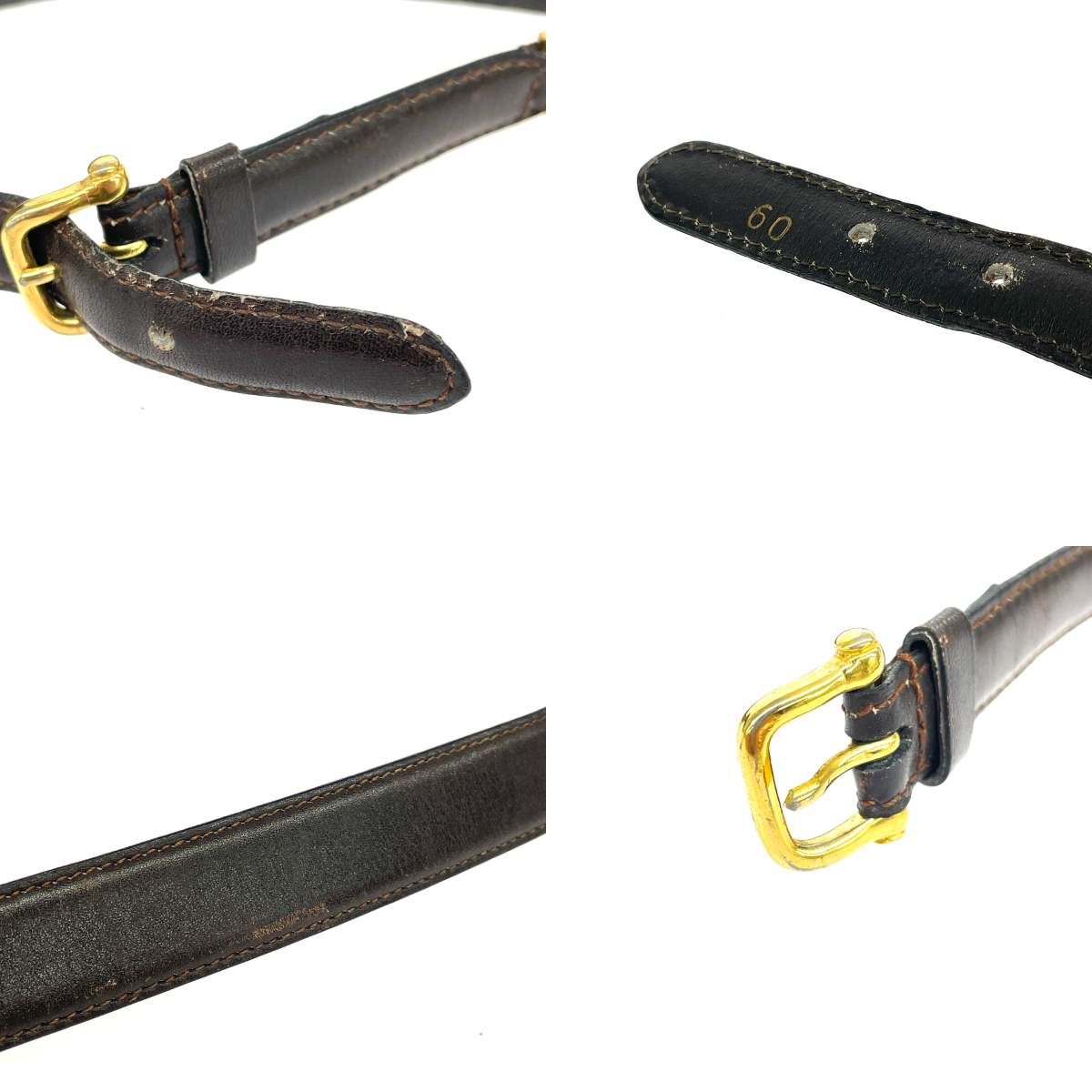 CELINE ベルト レディース 60 馬車 CELINE セリーヌ ベルト ブラック 馬車 ホースキャリッジ vintage