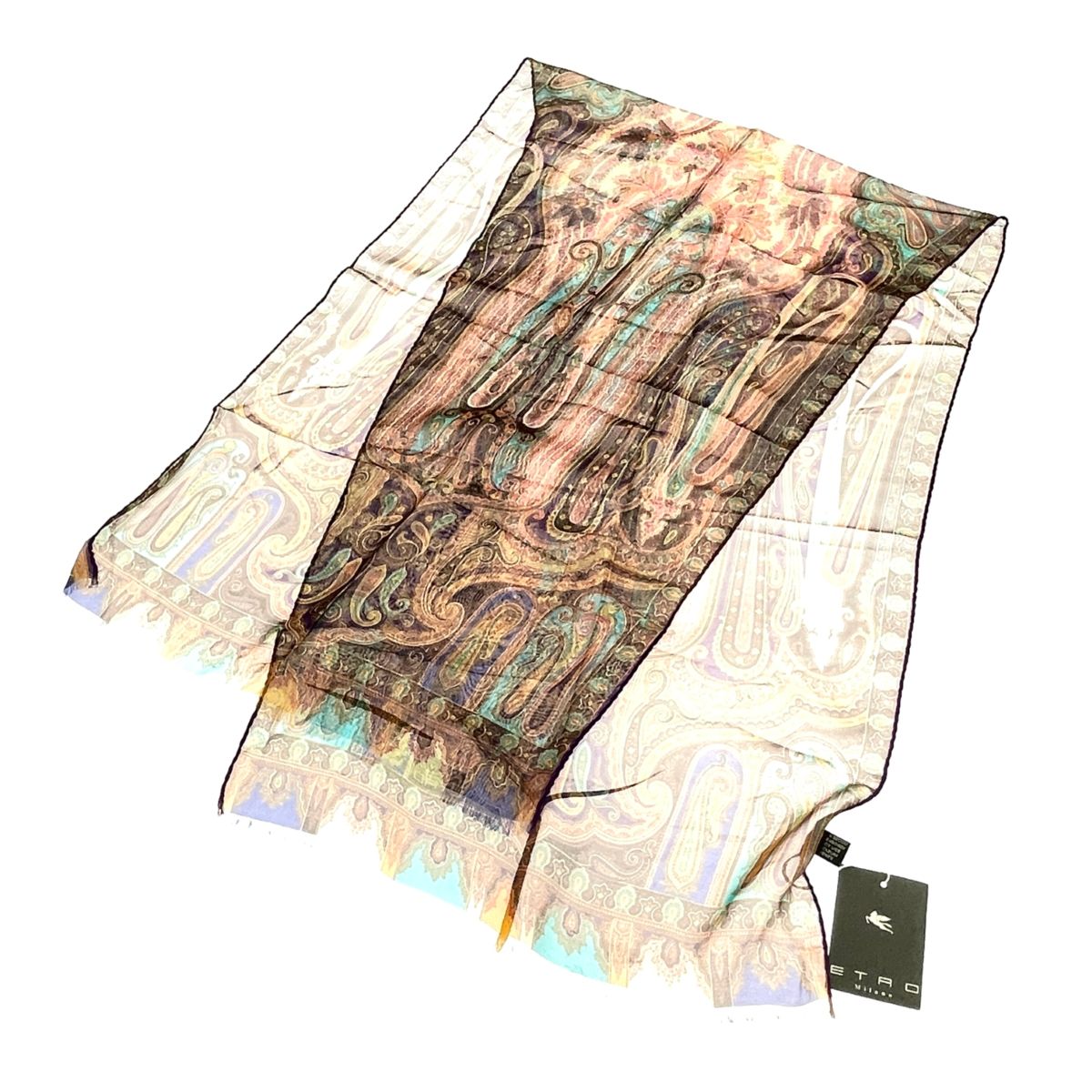 ETRO エトロ ストール ペイズリー柄 マルチカラー レディース