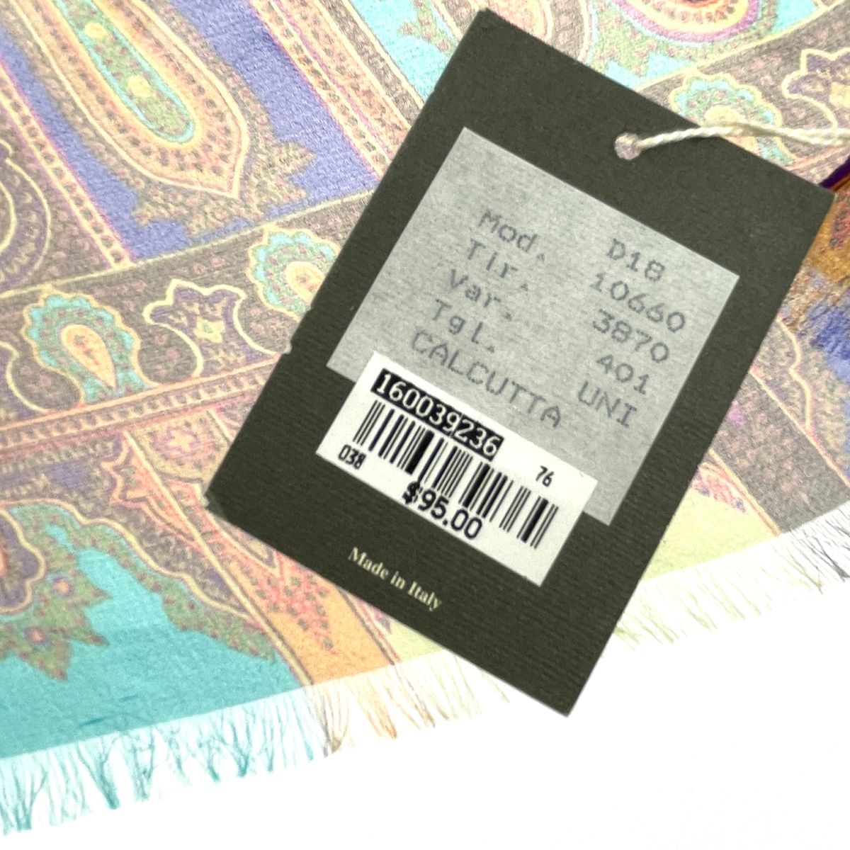 ETRO エトロ ストール ペイズリー柄 マルチカラー レディース