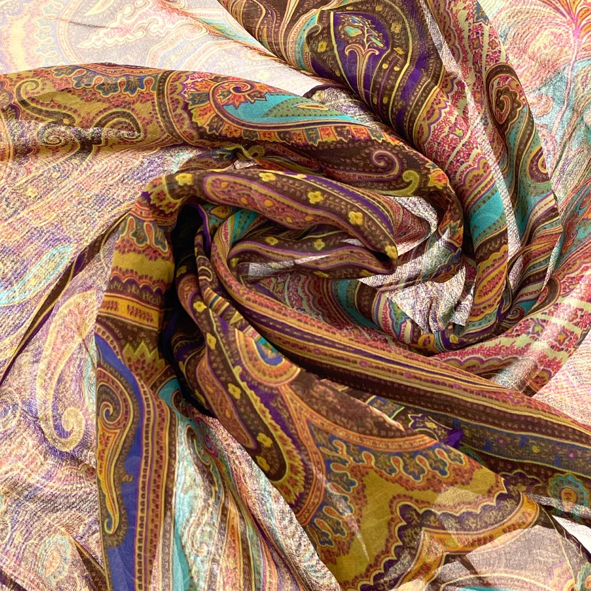 ETRO エトロ ストール ペイズリー柄 マルチカラー レディース