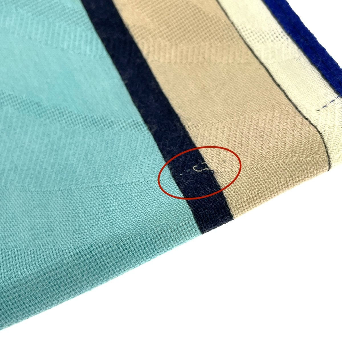 EMILIO PUCCI エミリオプッチ　シルクウールストール EMILIO PUCCI エミリオプッチ ストール ウール/シルク ブルー