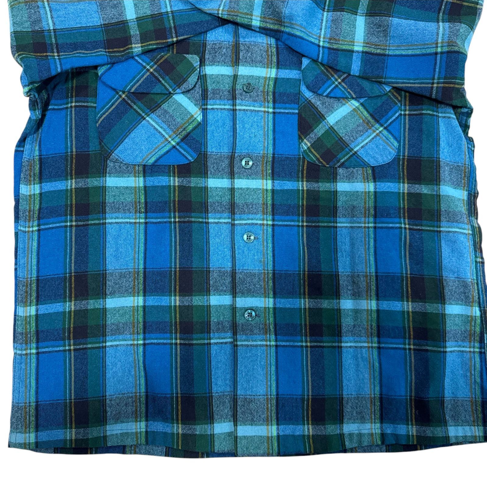 60s Pendleton ペンドルトン ボードシャツ BoardShirt Lサイズ ブルー