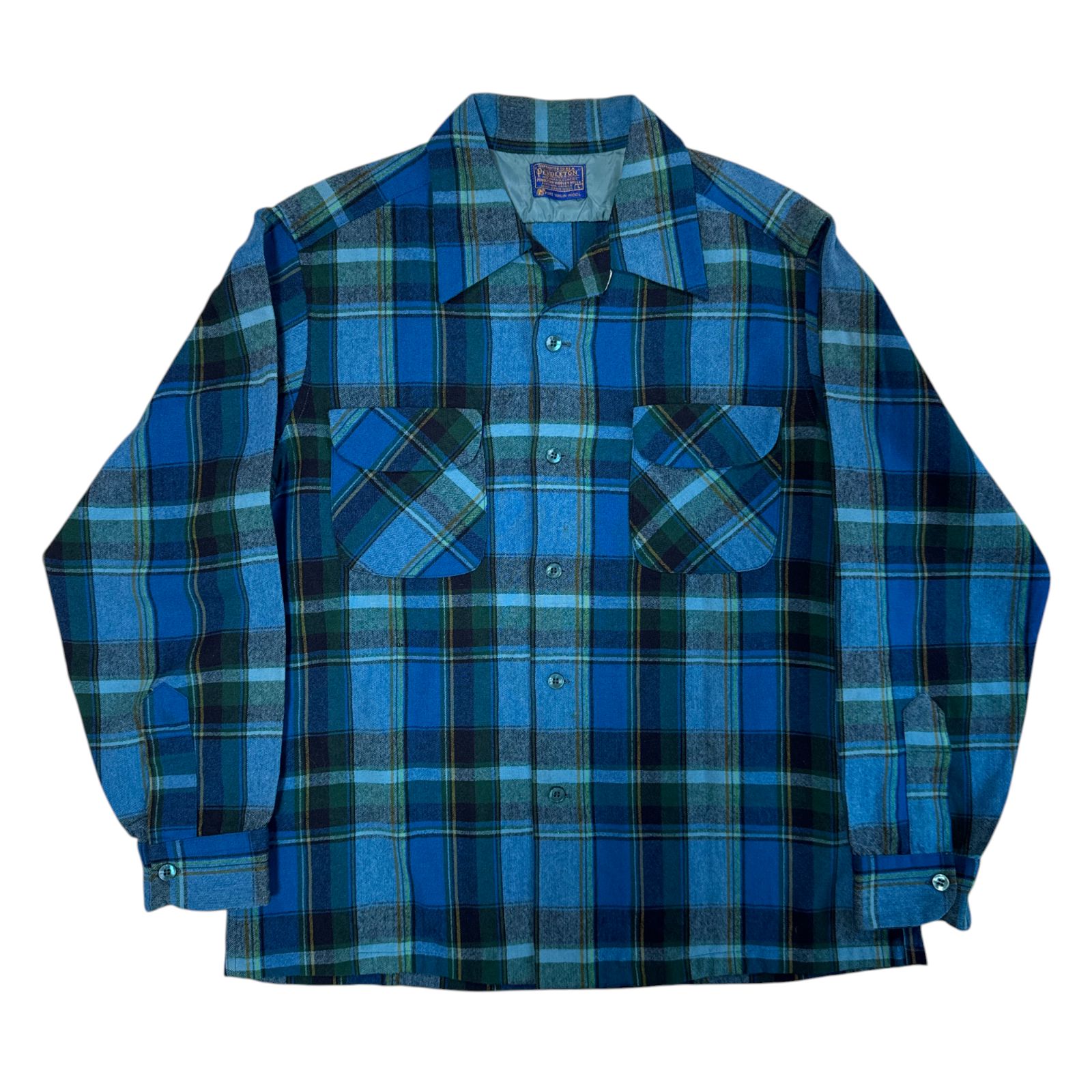 60s Pendleton ペンドルトン ボードシャツ BoardShirt Lサイズ ブルー