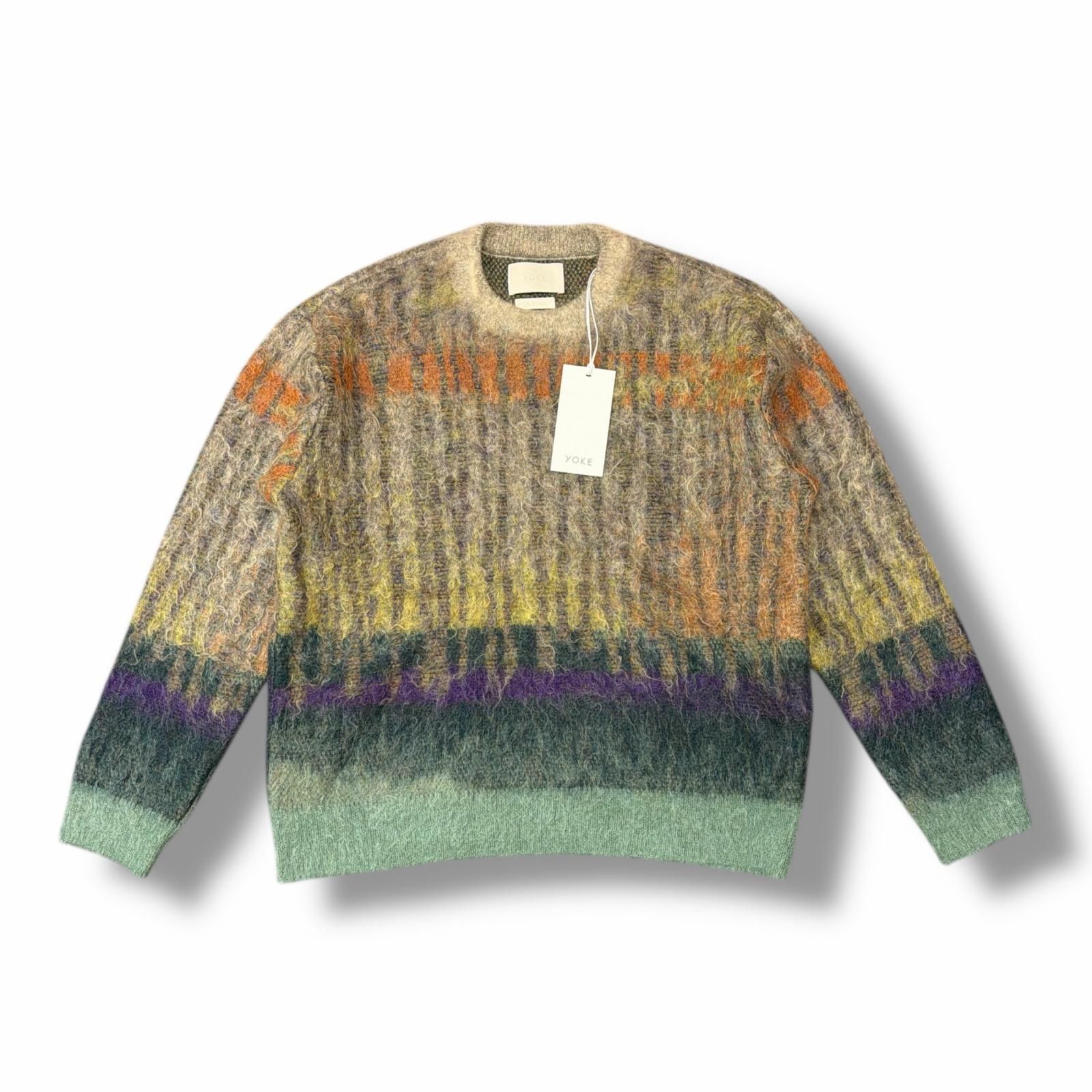 参考上代57200円 未使用 YOKE 25SS TREE JAQUARD MOHAIR SWEATER 