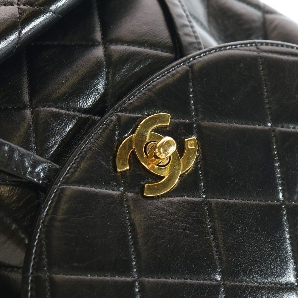 CHANEL (シャネル) マトラッセ ココマーク ラムスキン チェーンレザー