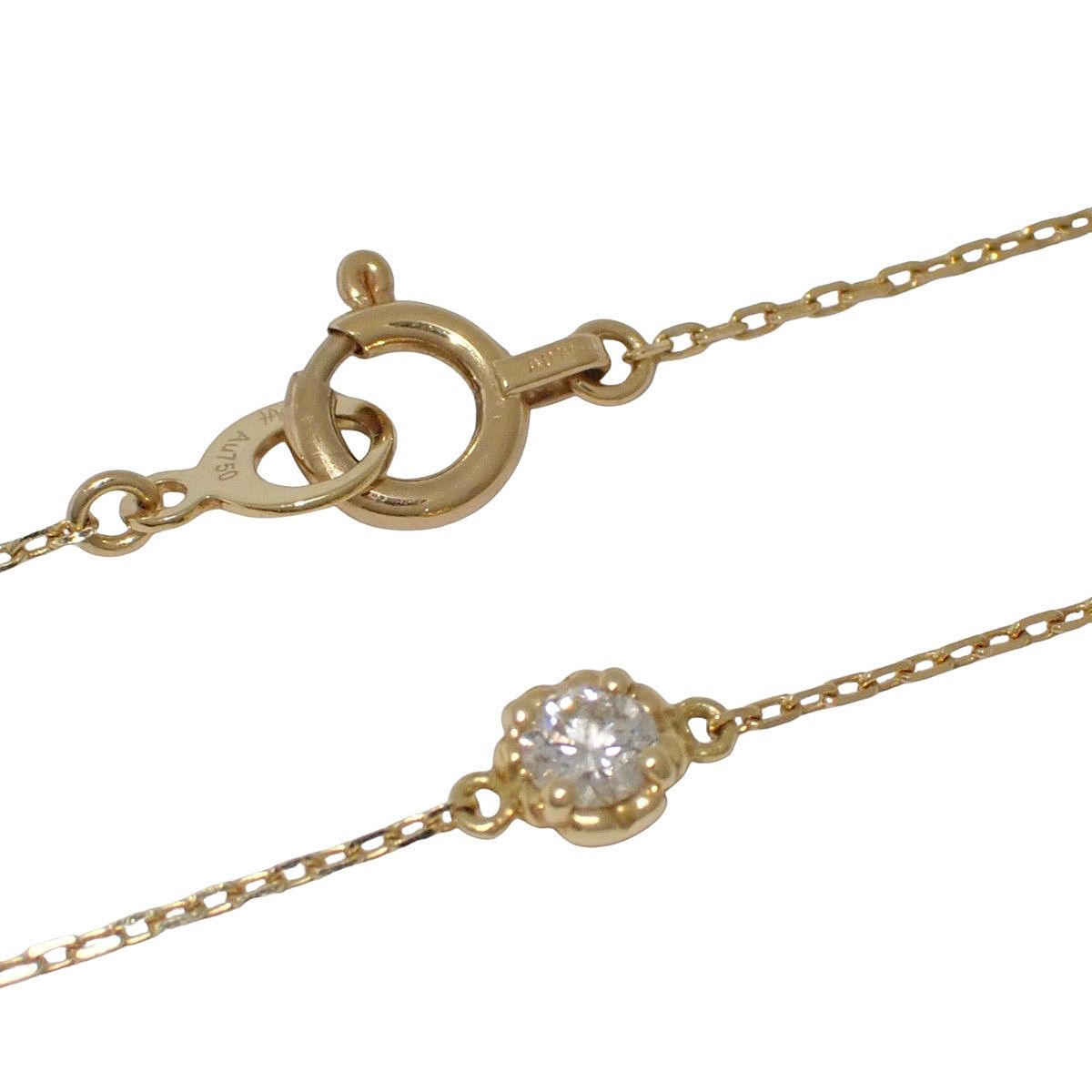 AHKAH(アーカー) D0.05 ダイヤモンド ブレスレット イエローゴールド