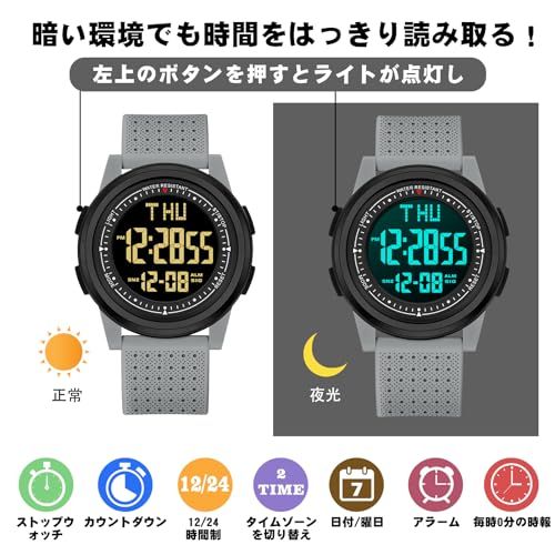 27.5cm ナイキ エア ジョーダン 1 ゴルフ 白 定価以下 メンズ スポーツデジタル腕時計 7色 LEDライト アウトドア ミリタリー