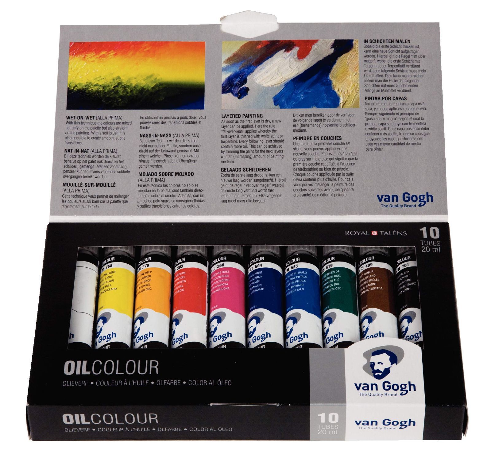 Van Gogh ターレンス 油絵具 ヴァンゴッホ 10色セット 紙箱入 T02C410