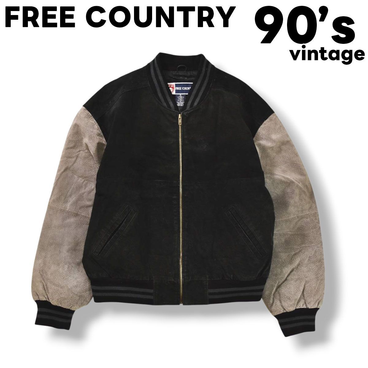 90s ヴィンテージ フリーカントリー FREE COUNTRY スエード レザー 