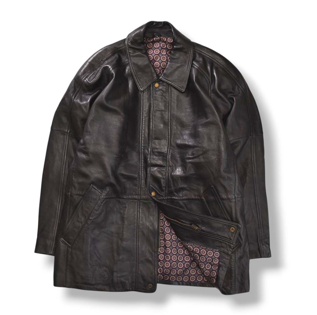 本革】 90s ヴィンテージ パルティーナ PARTINA 羊革 ラム レザー