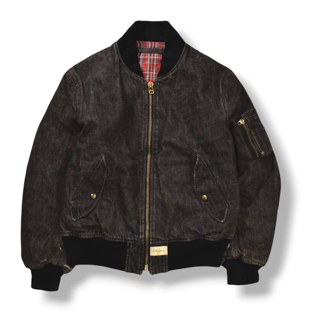 ょ*こ様 カールヘルムジャンパー　美品 90s ヴィンテージ カールヘルム KARL HELMUT MA－1 デニム ジャケット