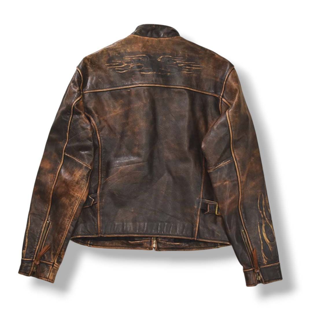 肉厚×短丈】90s WindArmor 牛革 中綿キルティング レザージャケット 90s ヴィンテージ ウィンドアーマー WINDARMOR アメリカ製 牛革 レザー