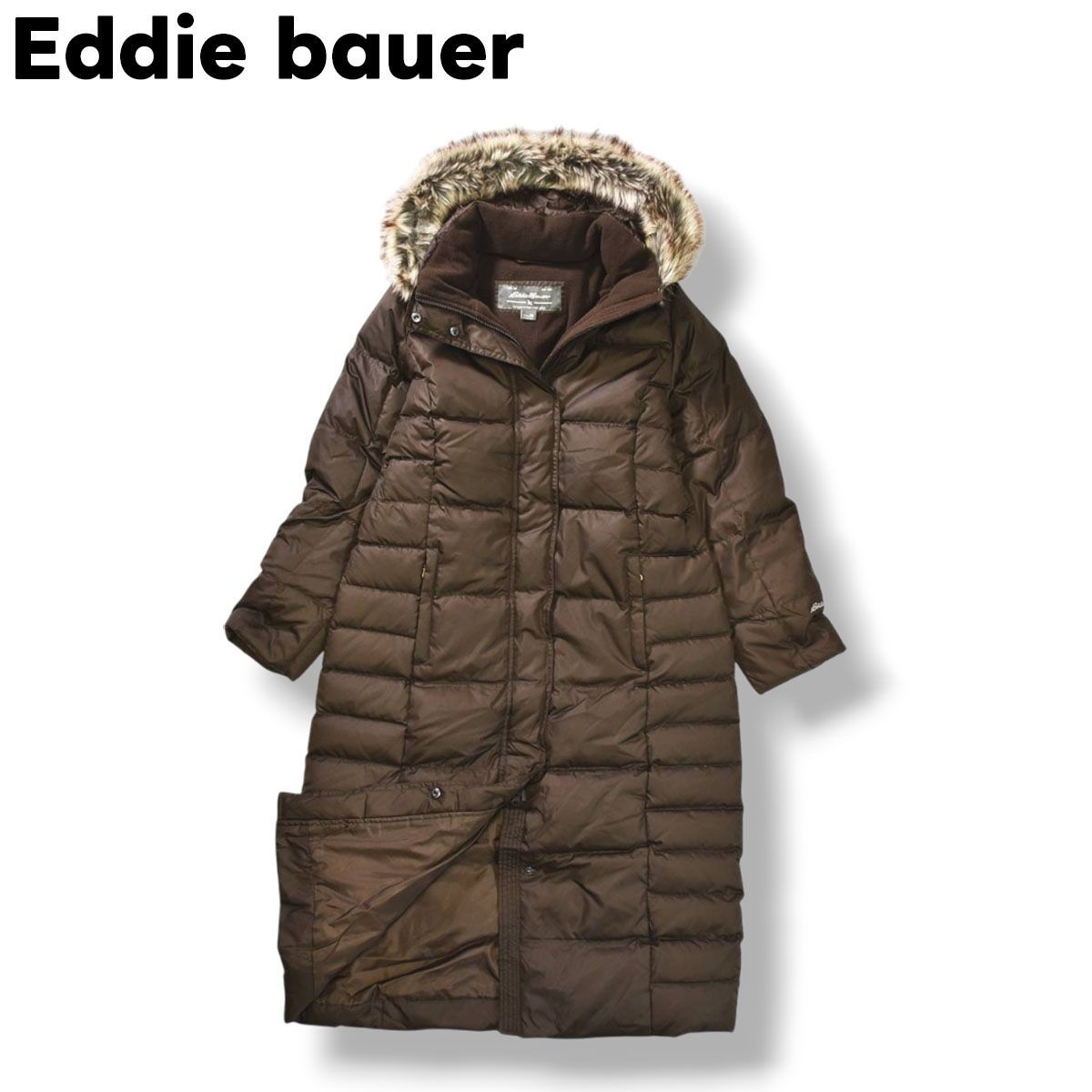 極暖】 エディーバウアー Eddie bauer フーデット ファー キルティング 