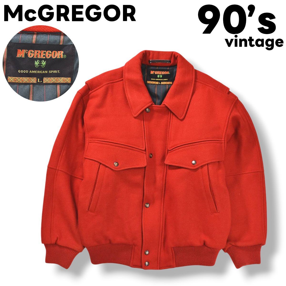 90s ヴィンテージ 日本製 マクレガー McGREGOR ウール ジャケット 