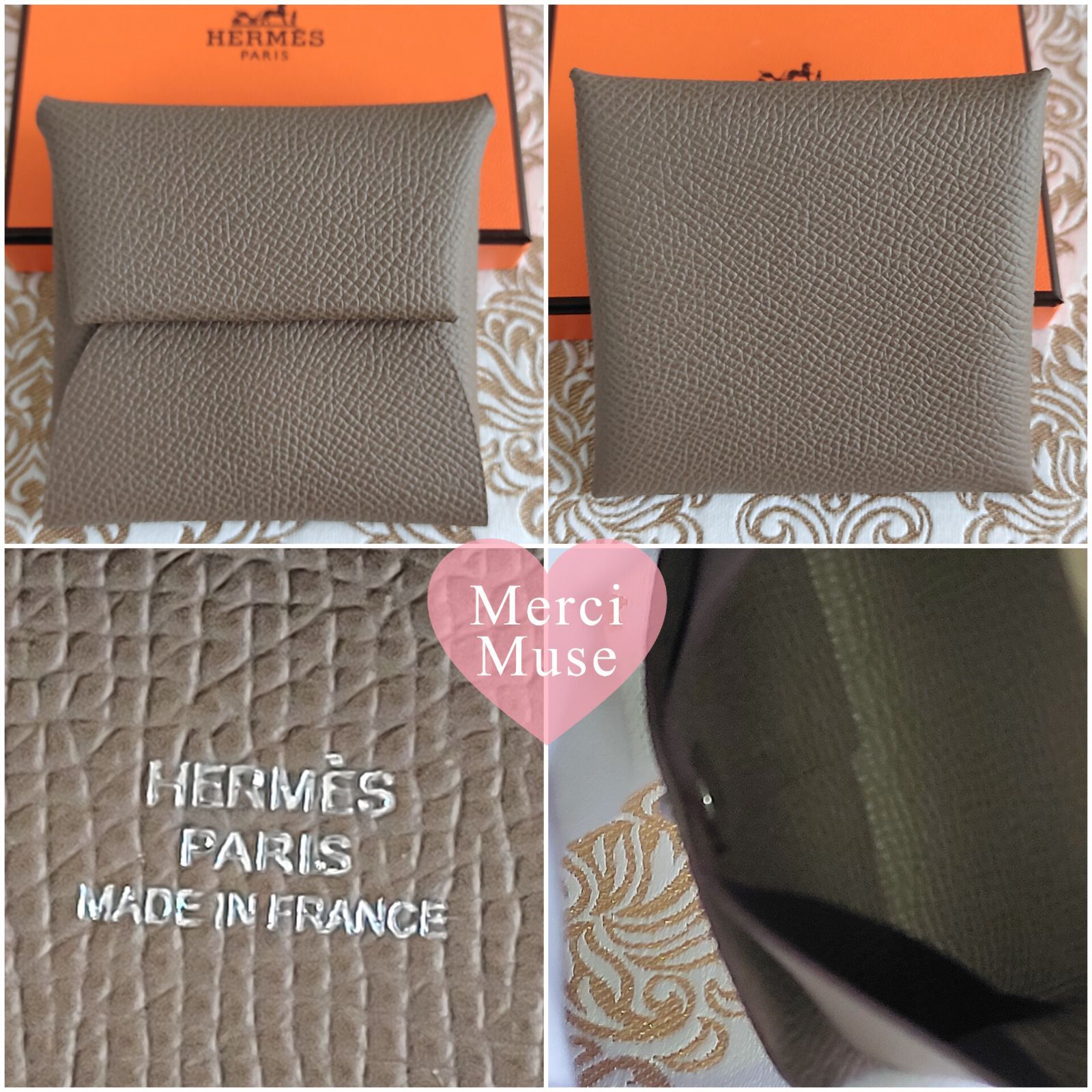 ❤未使用品❤バスティア コインケース エトゥープ エプソン エルメス