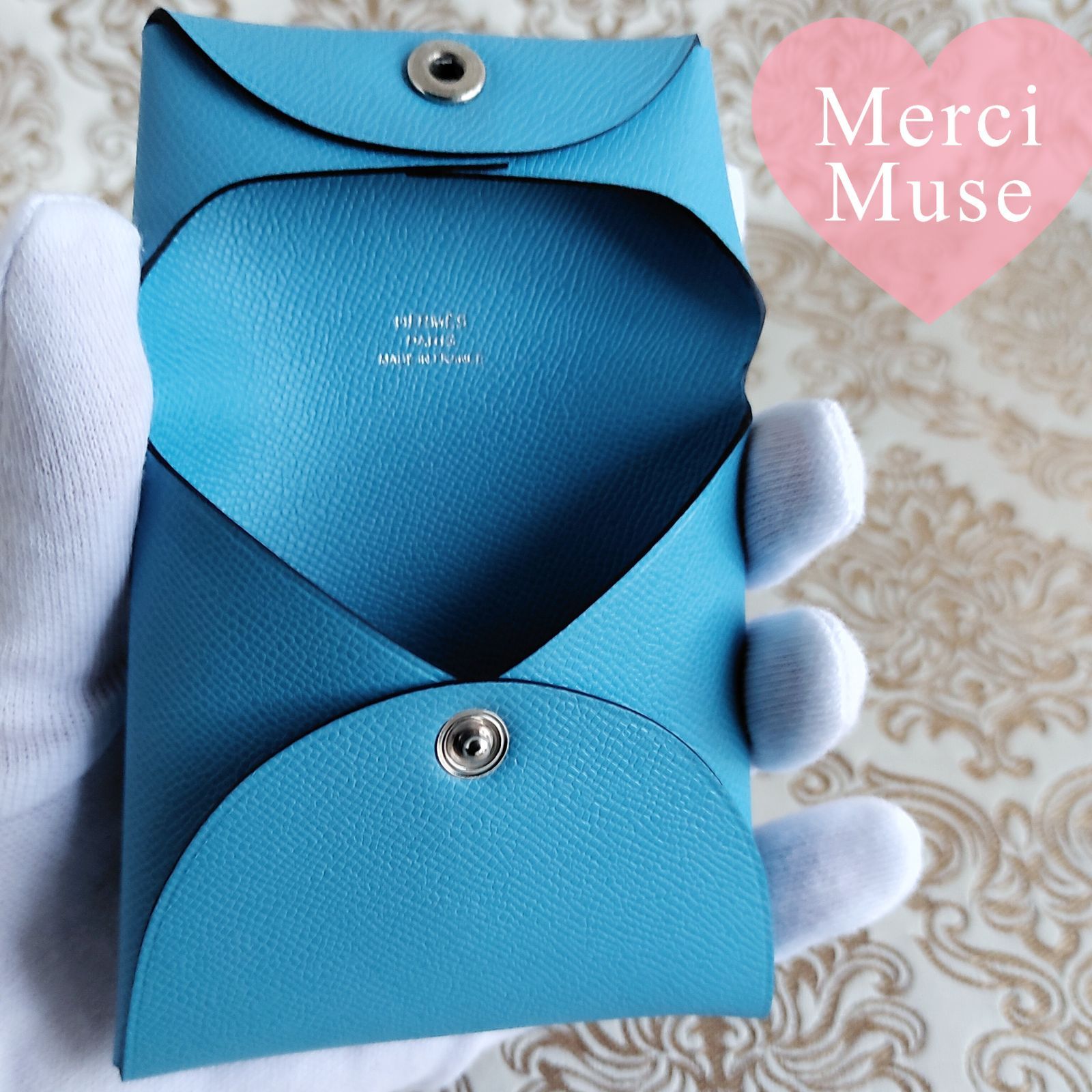 ❤未使用品❤バスティア コインケース ブルーデュノール レア素材の