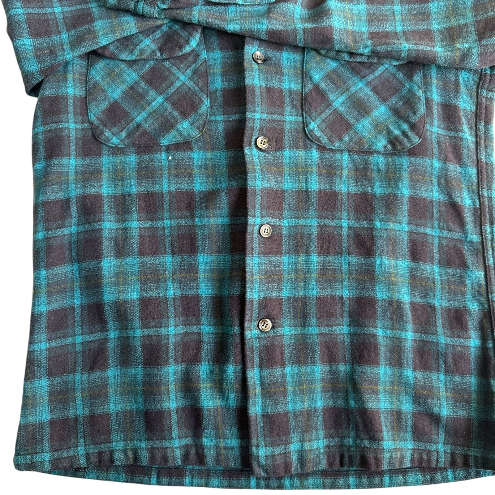 60s Pendleton ペンドルトン ボードシャツ BoardShirt Mサイズ ブルー