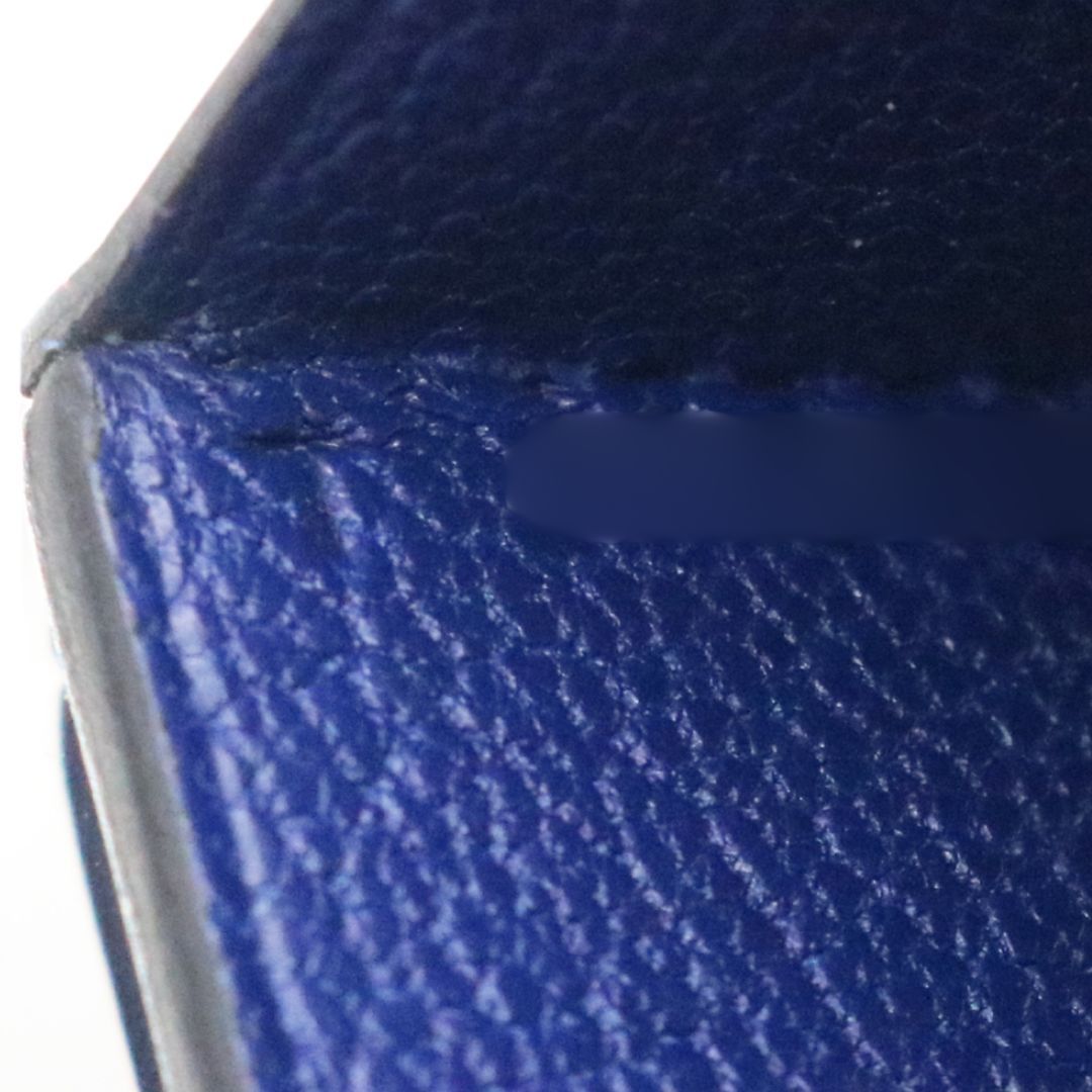  HERMES エルメス インクカードリッジケース ネイビー|シルバー レザー T刻印 ユニセックス ♥品 WA-0002 その他 文房具 事務用品