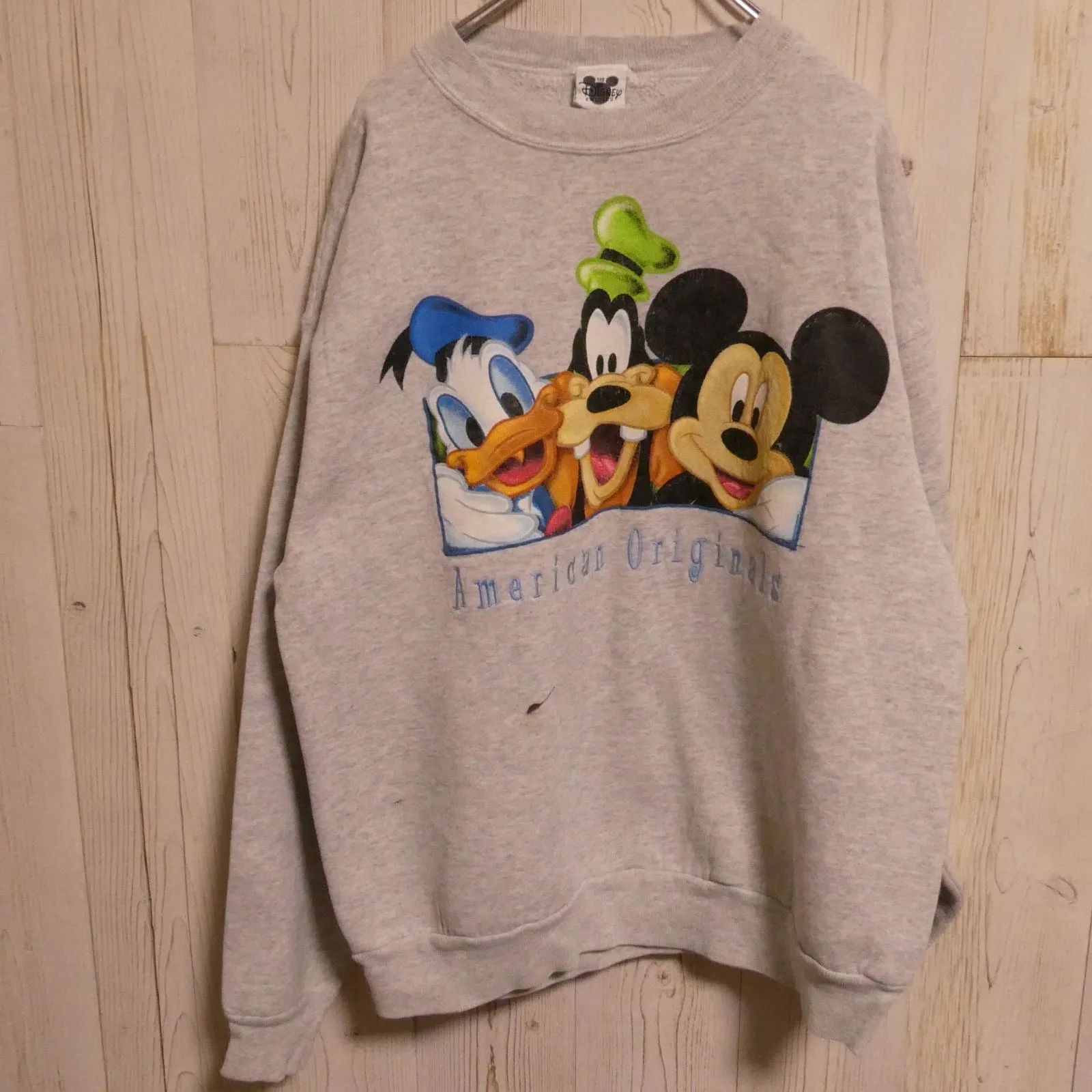 激レア 90年代Disney USA製 XLサイズ相当 裏起毛スウェット - メルカリ