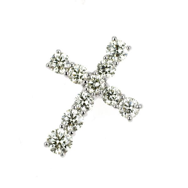 Pt1000 ダイヤモンド ペンダントトップ 0.70ct クロス - メルカリ