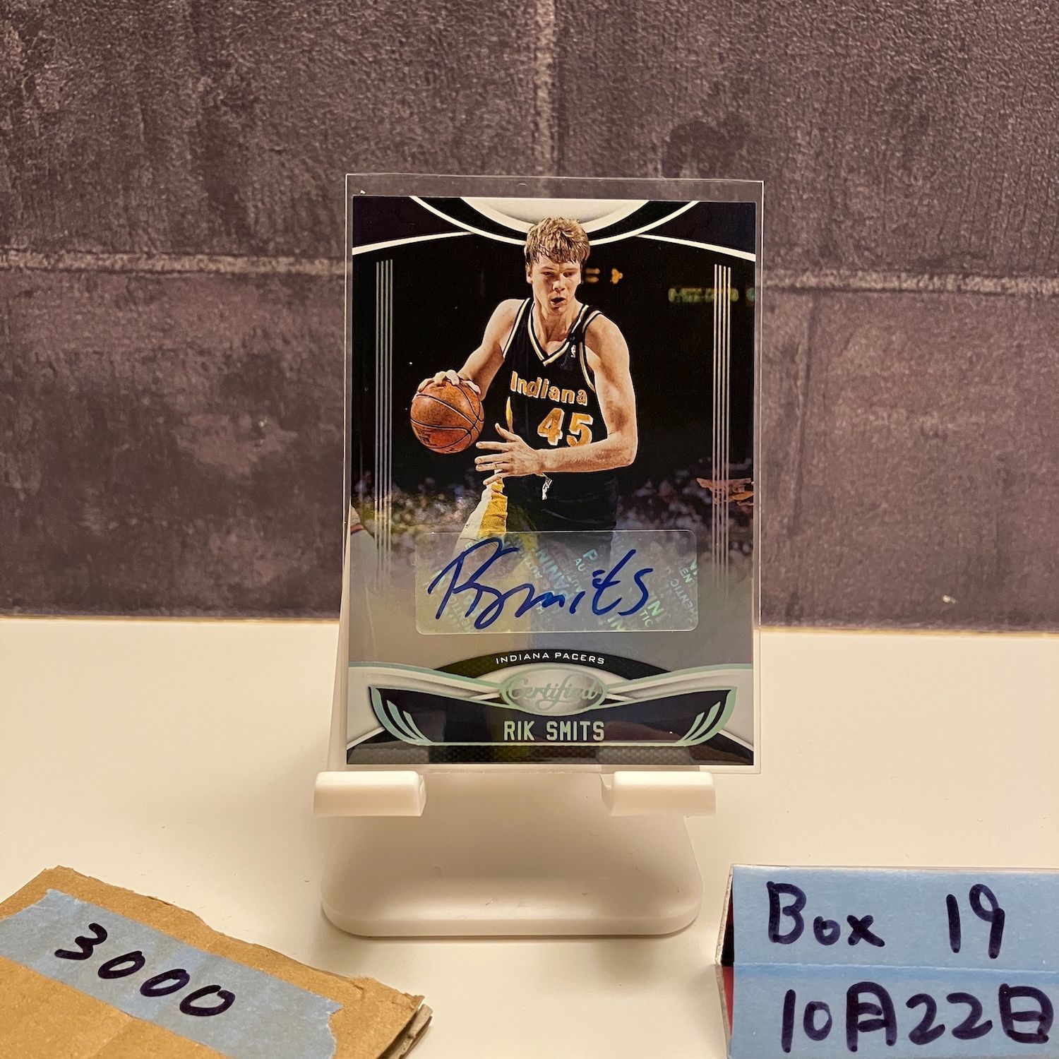 2019-20 Panini Certified Rik Smits 直筆サインカード Indiana Pacers 