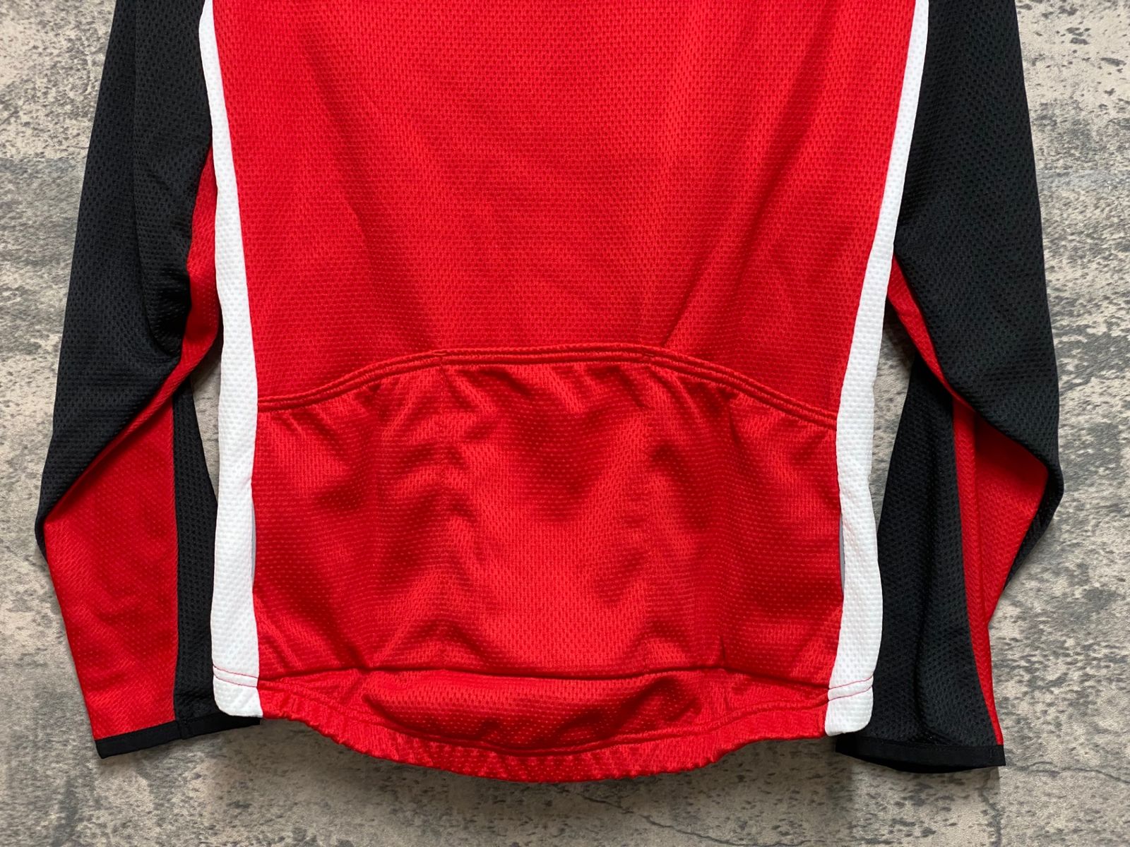 JS074 デマルキ DE MARCHI 長袖 サイクルジャージ ハーフジップ 赤 S