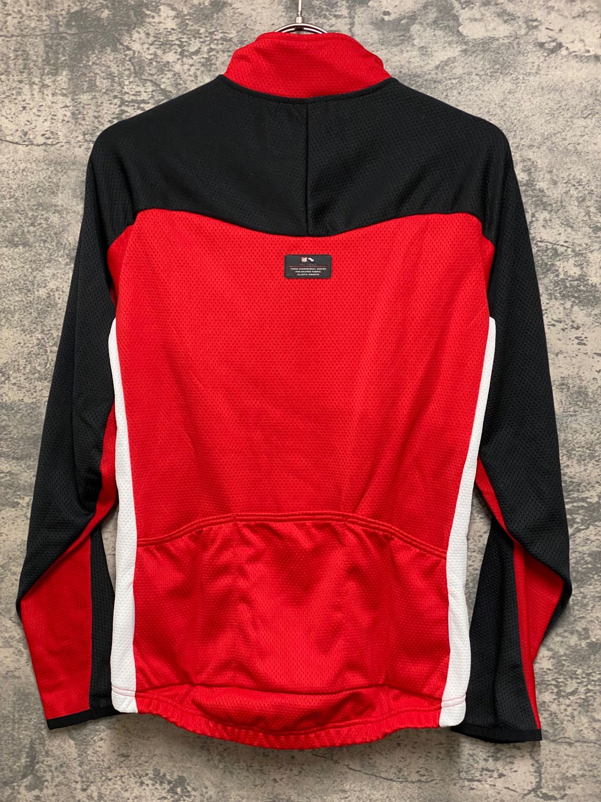 JS074 デマルキ DE MARCHI 長袖 サイクルジャージ ハーフジップ 赤 S