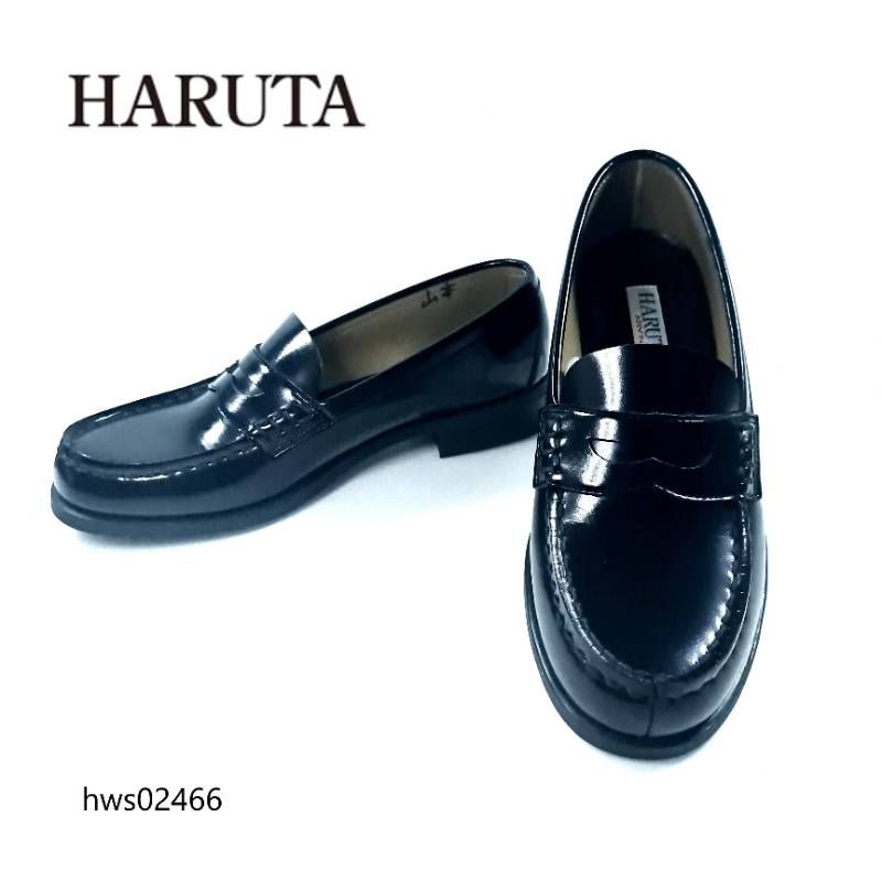 極美品 HARUTA ハルタ 4505 コインローファー 25cm ブラック 3E 幅広 