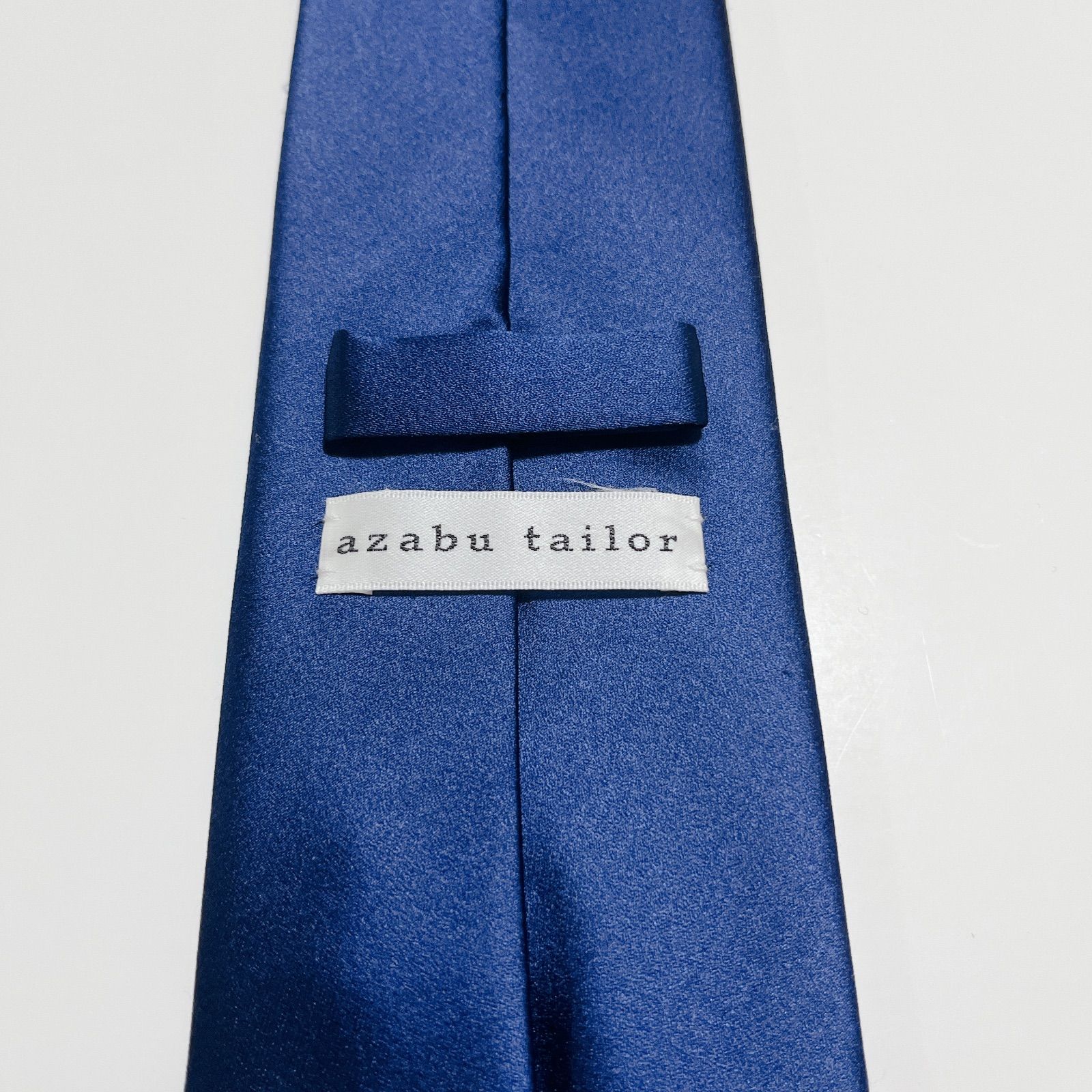 美品 麻布テーラー ネクタイ ハイブランド ソリッドタイ 無地 光沢