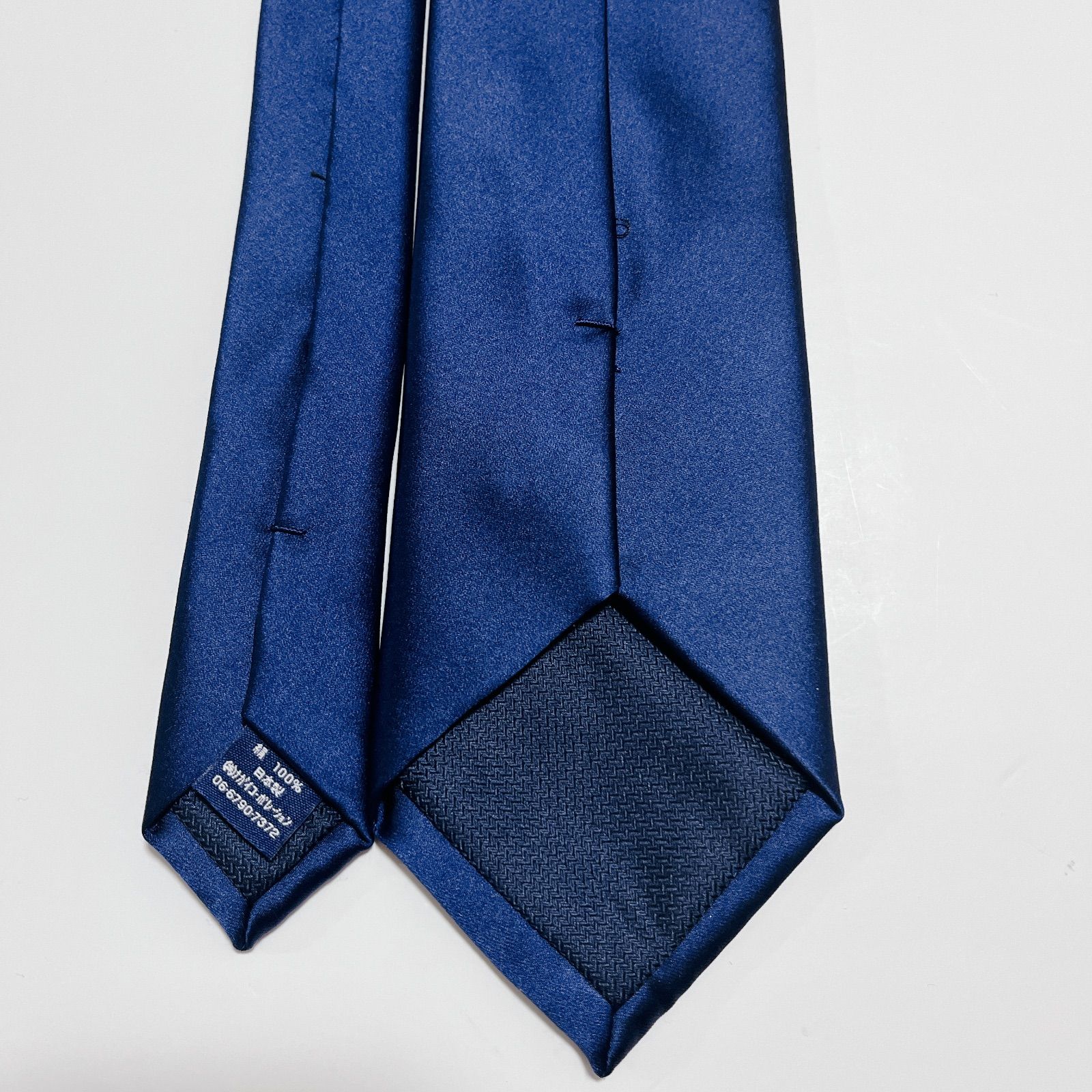 美品 麻布テーラー ネクタイ ハイブランド ソリッドタイ 無地 光沢