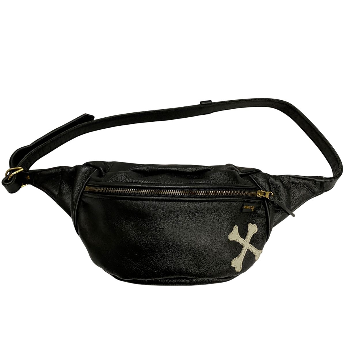 バンソン VANSON BACKDROP 別注 クロスボーン レザー ウエストバッグ