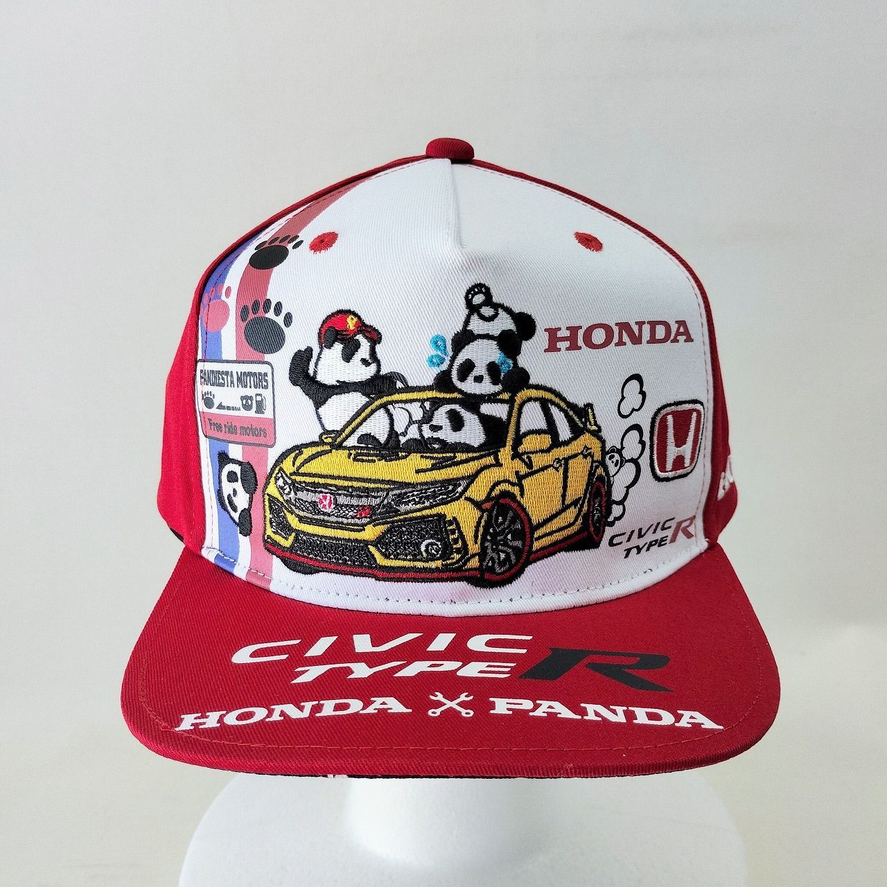 パンディエスタ帽子 HONDAコラボ キャップ シビック 白×赤 【公式通販】