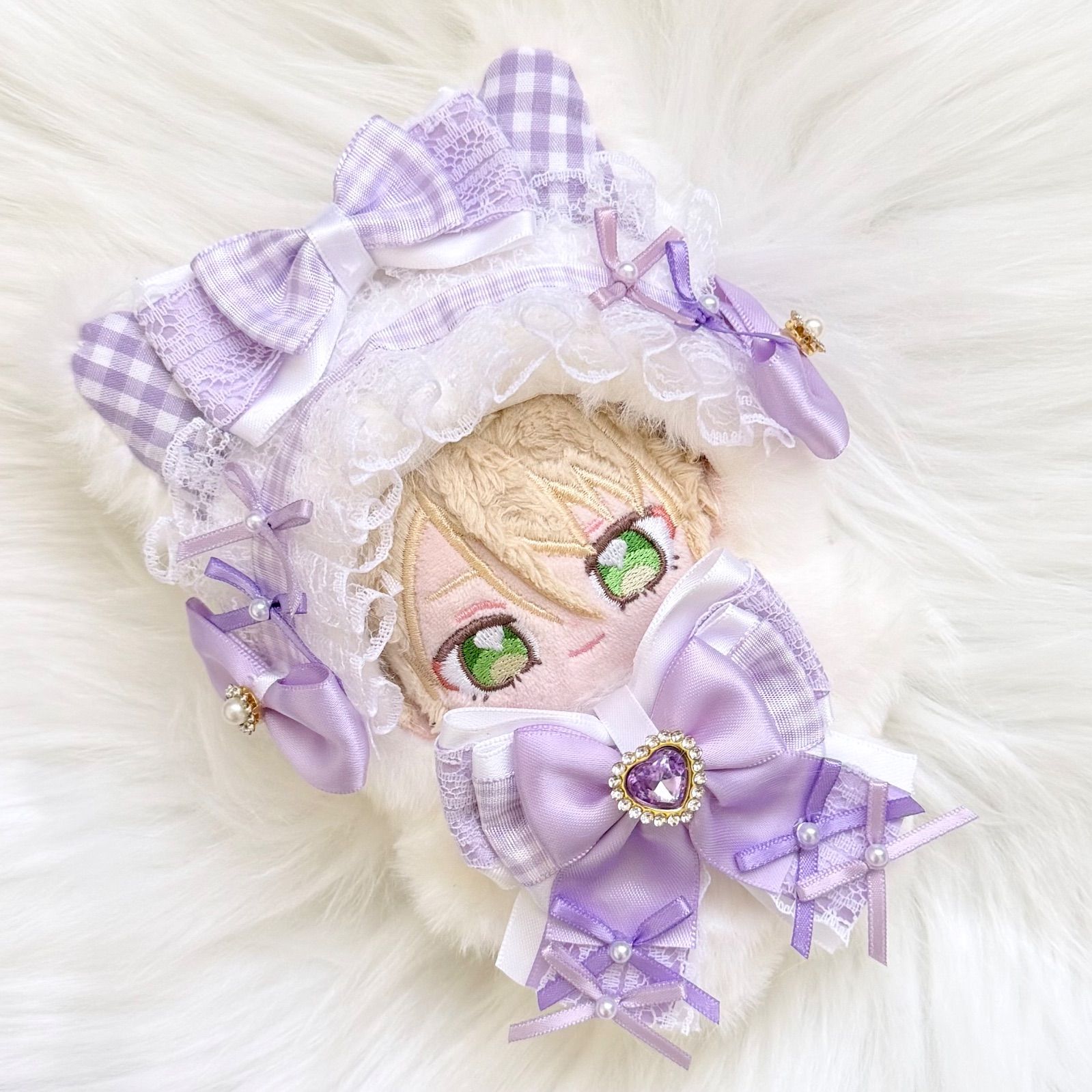 みう 紫ねこ ぬい服 ぬいぐるみ用品 服 パーカー 猫耳 みう様専用 紫ねこ ぬい服