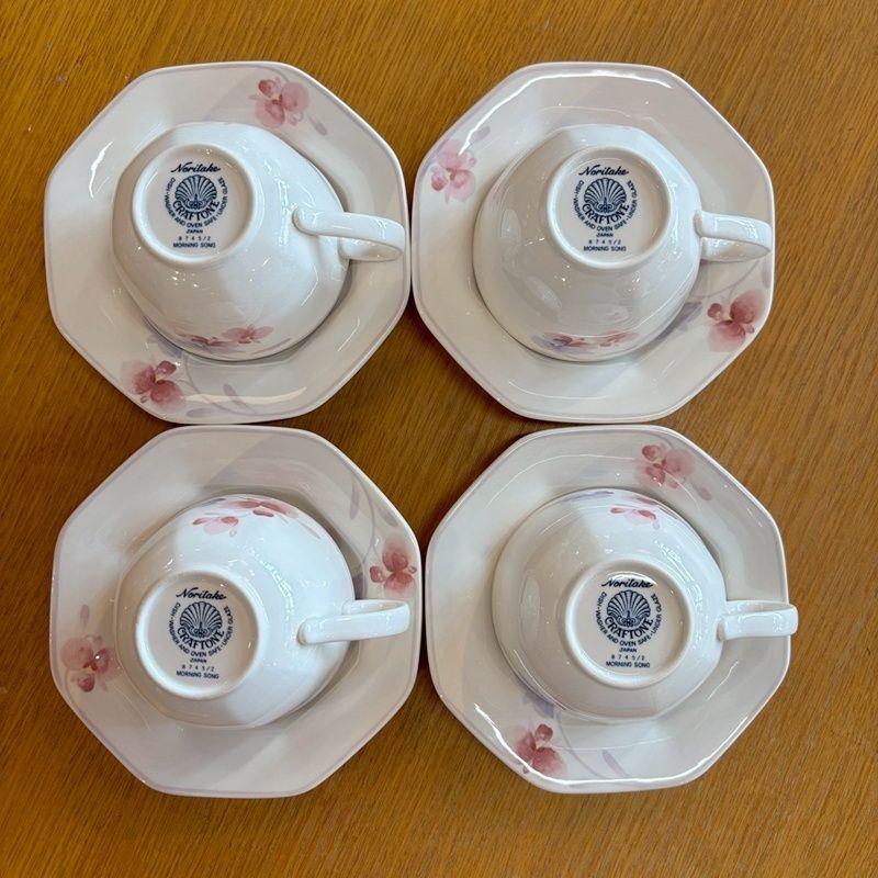 ノリタケ クラフトーン モーニングソング カップ＆ソーサー 4客セット