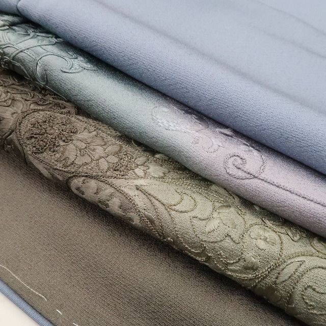 ❁tomihisa❁美品 フランス刺繍 暈し 着物“香るが如く艶を挿し