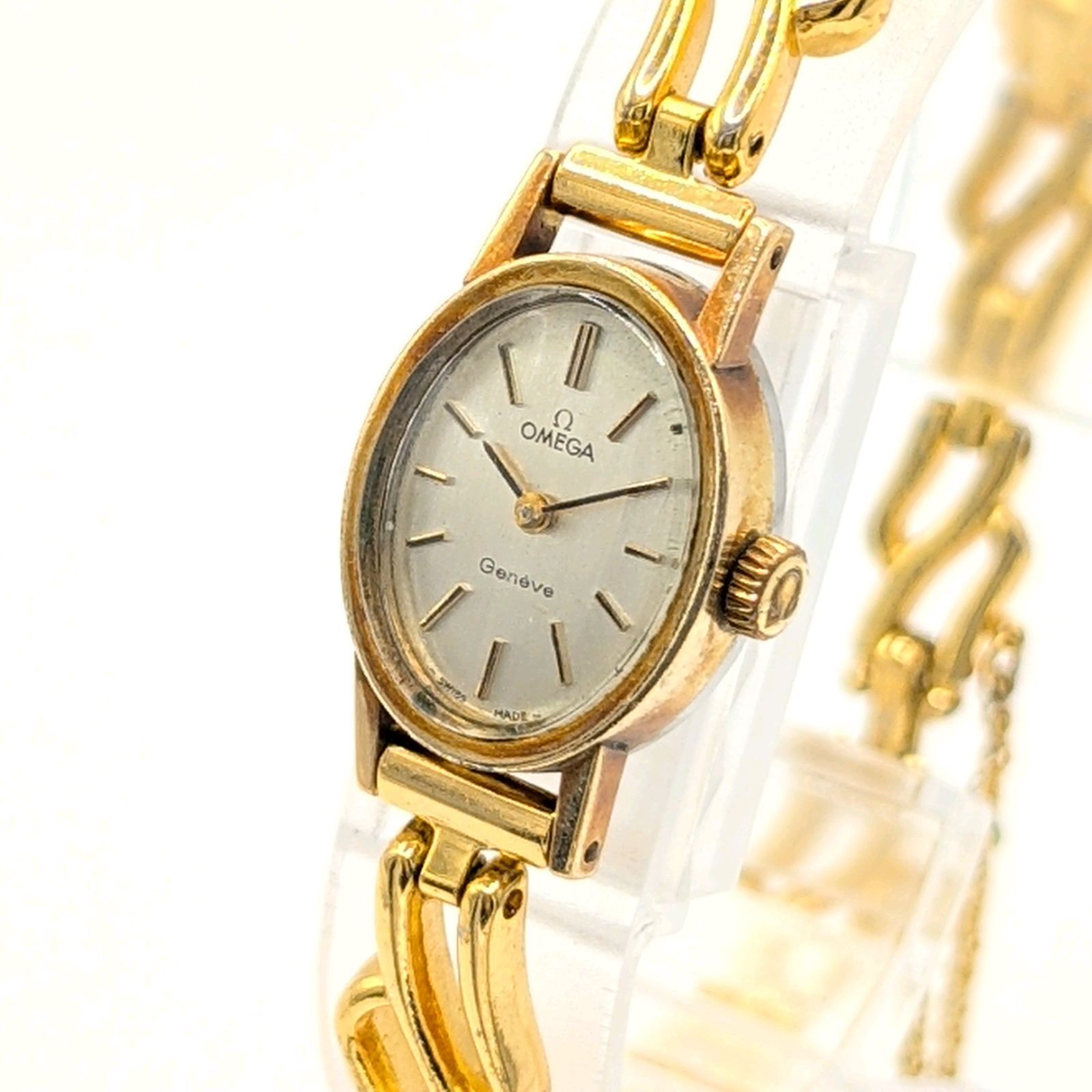 OMEGA Geneve Watch Hand-Winding Ladies Round Gold Y2K 00S Working