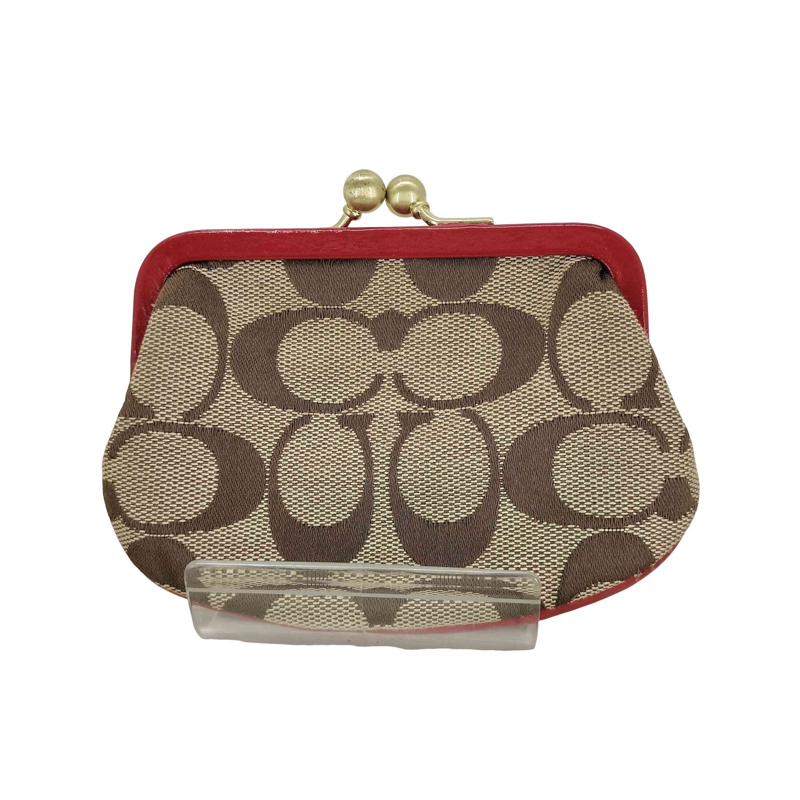 コーチ COACH シグネチャーがま口コインケース レディース 表記無