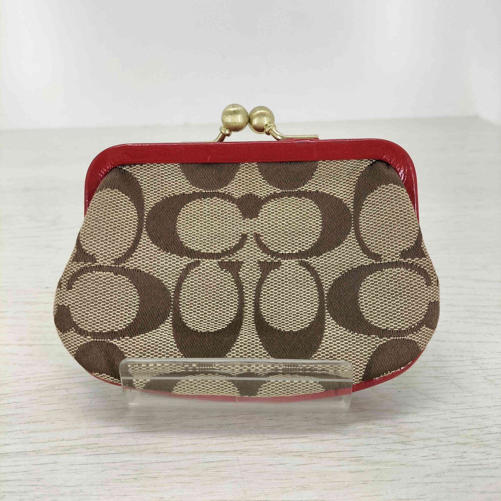 コーチ COACH シグネチャーがま口コインケース レディース 表記無