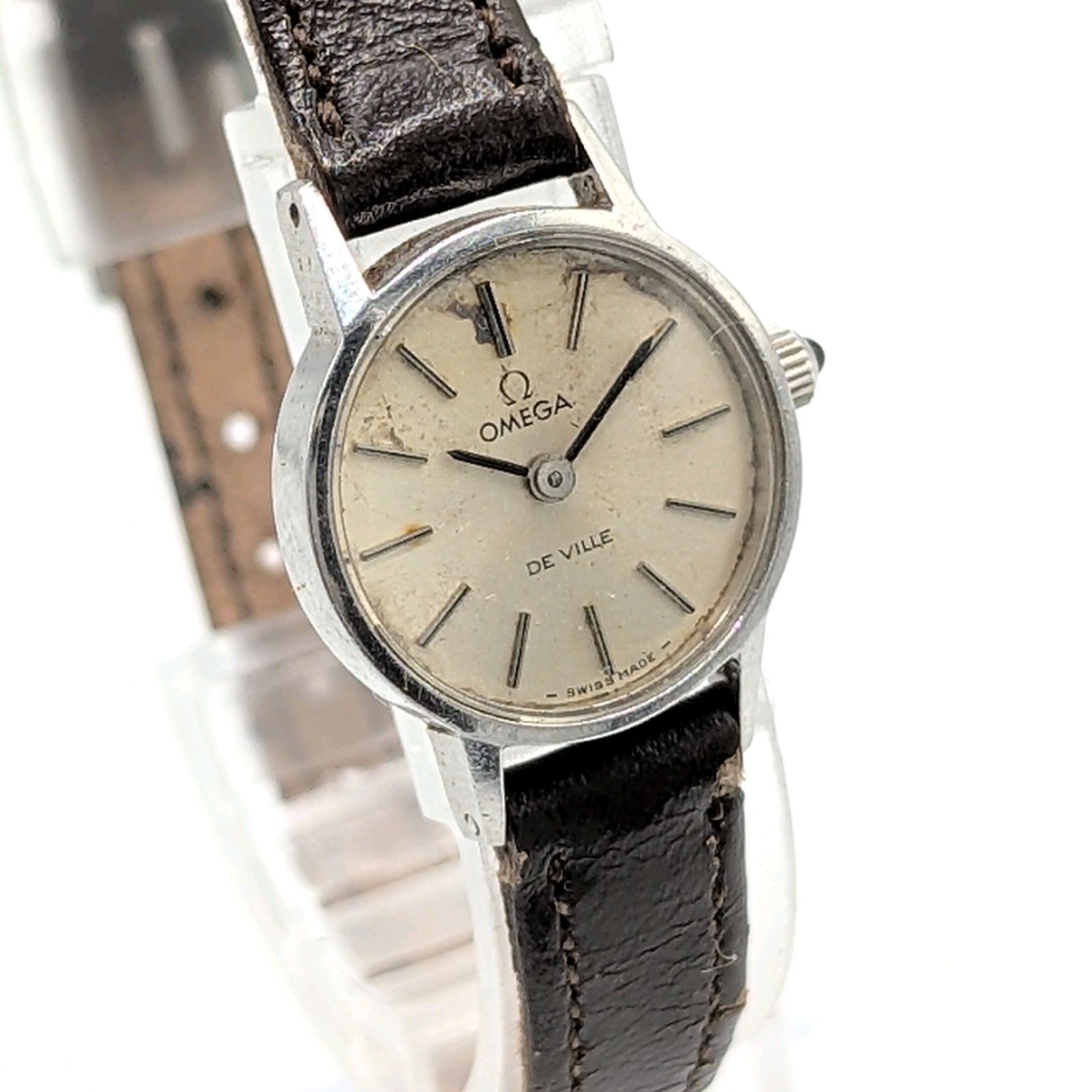 OMEGA DE VILLE Watch Hand-Winding Ladies Silver Round Y2K 00S