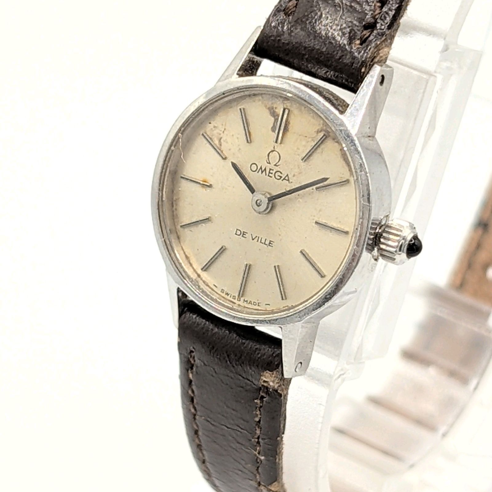 OMEGA DE VILLE Watch Hand-Winding Ladies Silver Round Y2K 00S