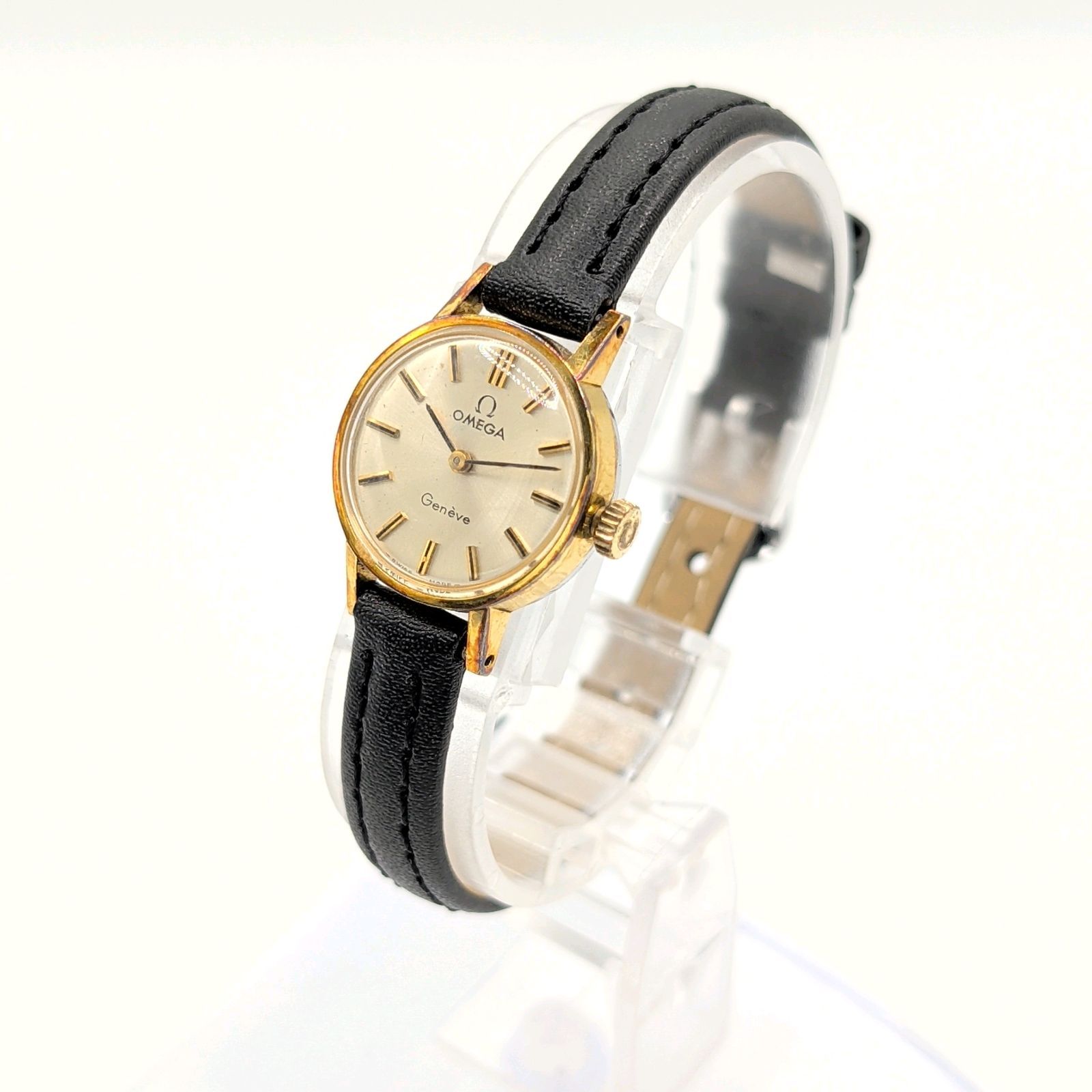 OMEGA Geneve Watch Hand-Winding Ladies Round Gold dial Silver Y2K