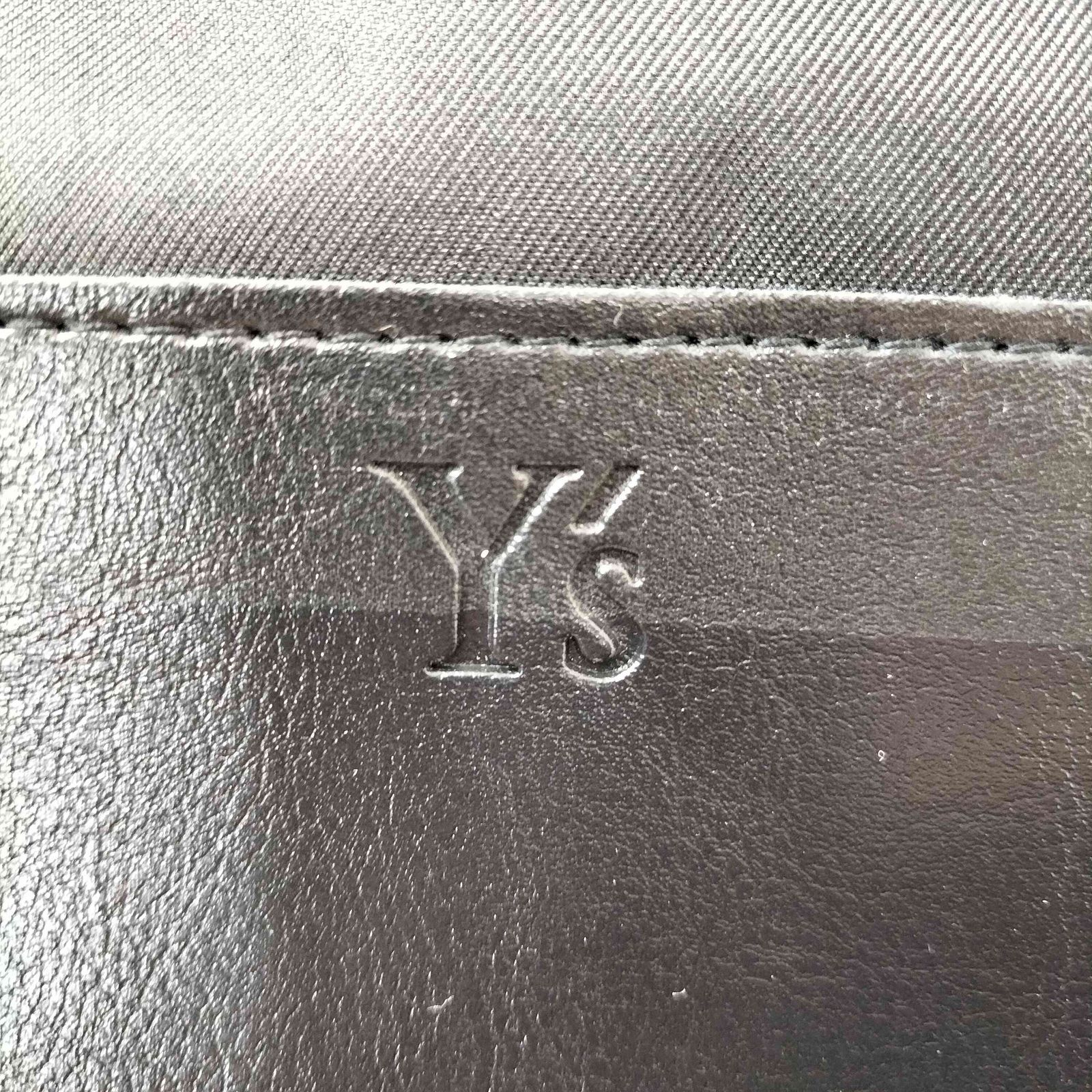 ワイズ Ys ロゴ型押し レザー切替 トートバッグ レディース 表記無