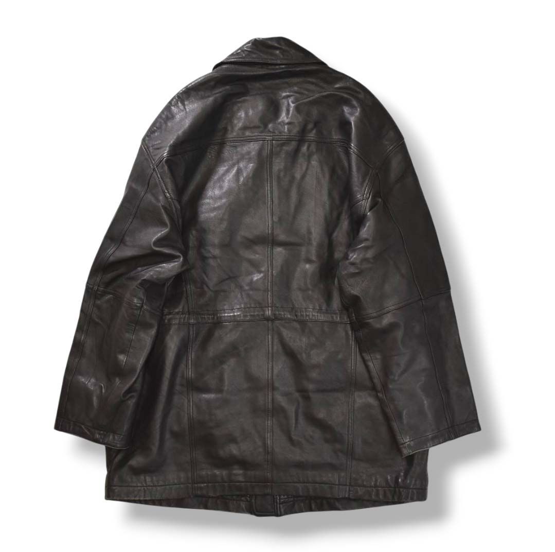 本革】 90s ヴィンテージ W DOPIO イタリア製 生地 羊革 ラムレザー